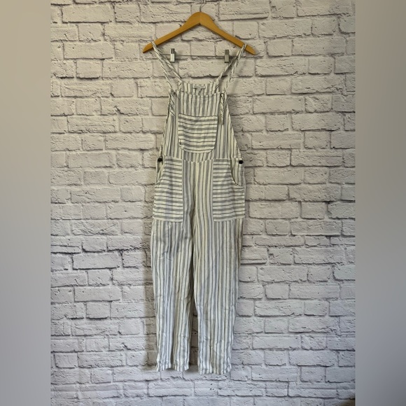 Patrons of Peace Pants - Striped cotton overalls